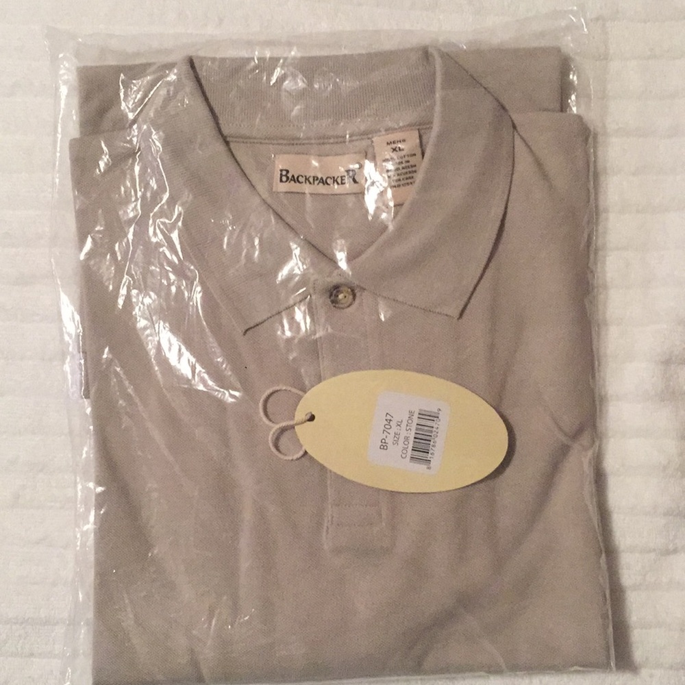 NWT BackpackeR polo shirt size XL 💯 Cotton short sleeved